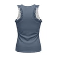 thumbnail image 6 of Double Lined Tank Top Ribbed High Neck Sleeveless Tees Tunic Tank Tops for Women Summer Beach Tank Top Z01 Grey XXL, 6 of 7