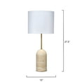 thumbnail image 3 of Jamie Young  Holt Travertine Table Lamp with Linen Shade, 3 of 5