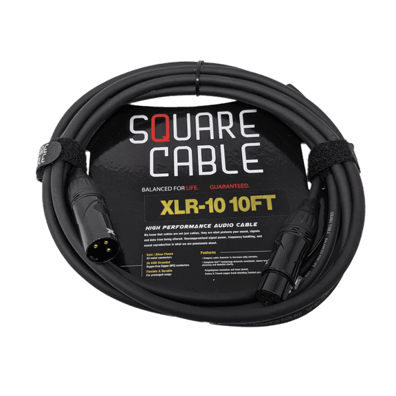 SquareCable XLR-10 | 10ft XLR to XLR Cable