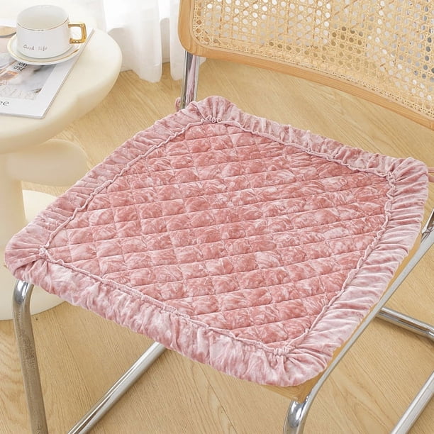 Nvzi Cojín para jardín, terraza, hogar, cocina, oficina, grueso y cómodo, 19,68 x 19,68 pulgadas (rosa)