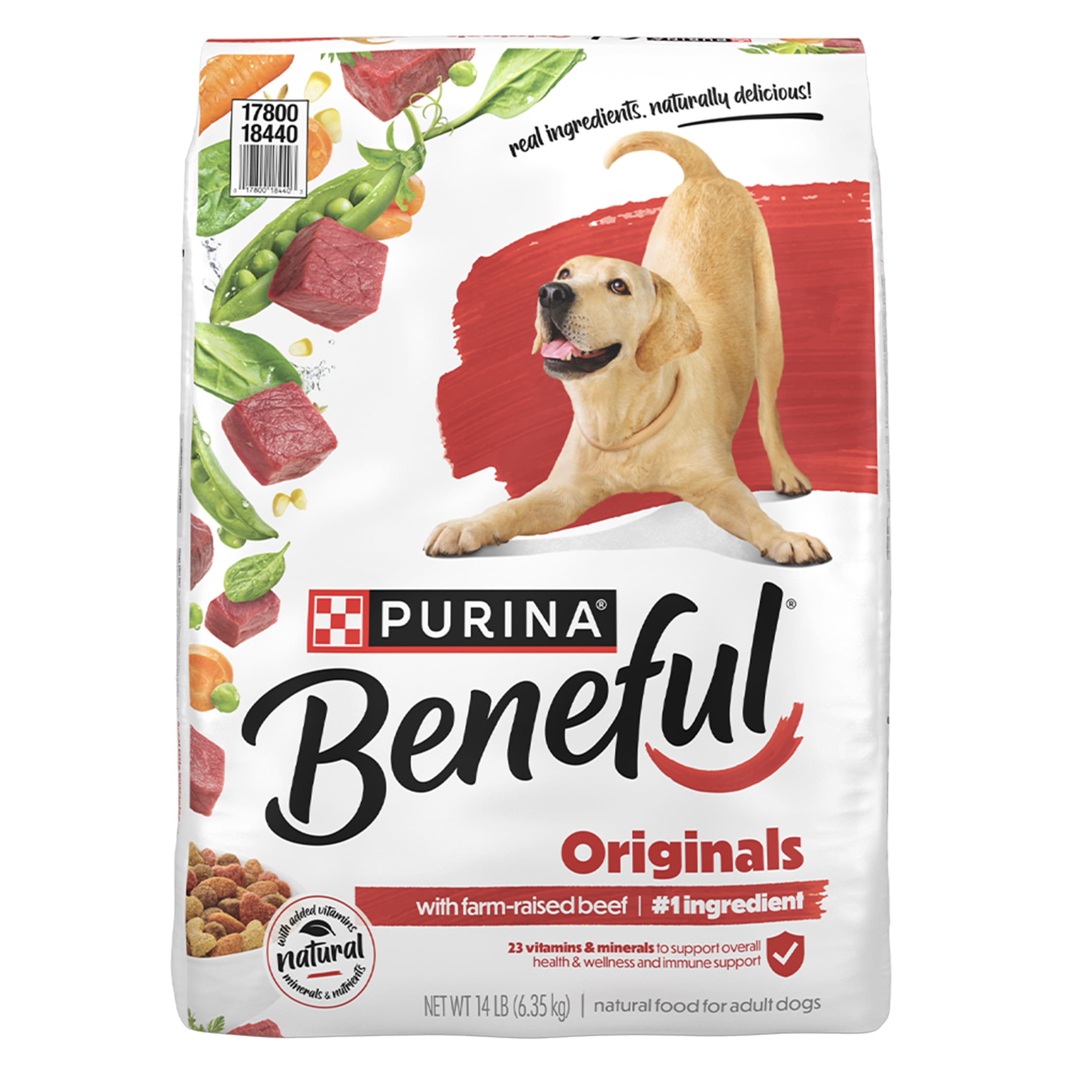 Beneful Originals Farm-Raised Beef Dry Dog Food, 14 lb Bag