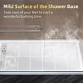 thumbnail image 3 of Sunny Shower Anti-slip Acrylic Left Drain Rectangular Shower Base in White 60" L x 32" W x 4" H, 3 of 10