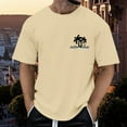 thumbnail image 2 of Men's Summer Coconut Tree Print T-Shirt - Polyester, Breathable, Relaxed Fit, Beach BBQ, 2 of 5