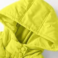 thumbnail image 3 of Cethrio Girls Puffer Jackets, Windproof Mid-length Zip up Warm Winter Coats Outerwear Yellow Size 10-12, 3 of 5
