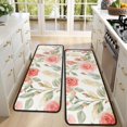 thumbnail image 4 of Kitchen Rugs Sets Of 2,Pioneer Flower Floral Print Pattern Anti Fatigue Kitchen Mat Rugs Non Slip Washable,Decorative Kitchen Floor Mats for Kitchen,Sink,Laundry,17"x47"+17"x47", 4 of 5