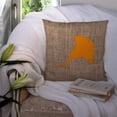thumbnail image 3 of Carolines Treasures BB1095-BL-OR-PW1414 Stingray Burlap and Orange   Canvas Fabric Decorative Pillow BB1095 14Hx14W, 3 of 4