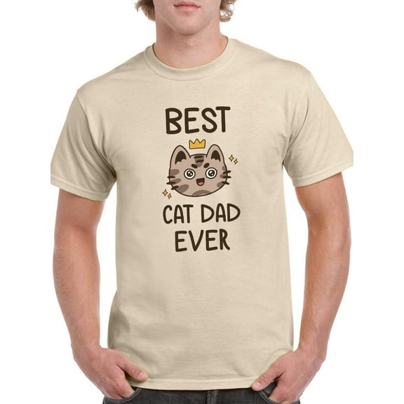 Best Cat Dad Ever T-Shirt Men -Smartprints Designs, Male Large