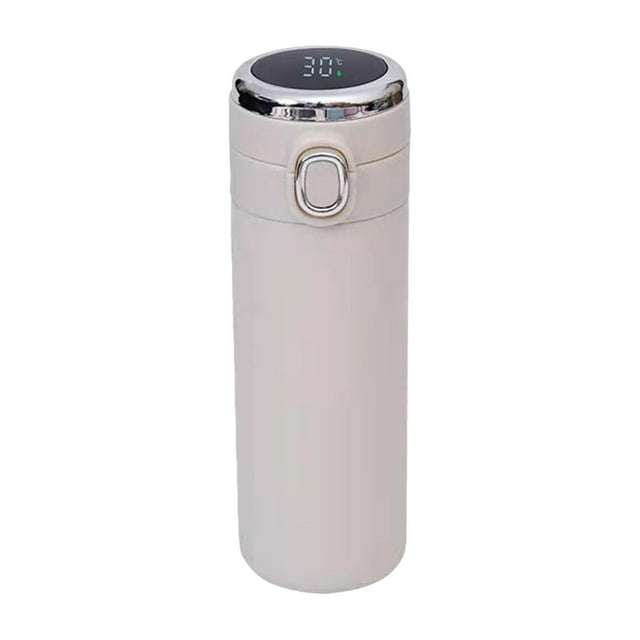 Lipstore Gobelet Isolé Camping Grande Capacité Bouteille d'Eau Froide et Chaude Isolée Blanc