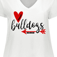 thumbnail image 4 of Inktastic Bulldogs with Heart and Arrow Women's Plus Size V-Neck T-Shirt, 4 of 5