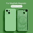 thumbnail image 1 of Magnetic Liquid Silicone Case For iPhone 14 12 13 Pro Max Plus For Magsafe Wireless Charging Cases Cover, 1 of 5