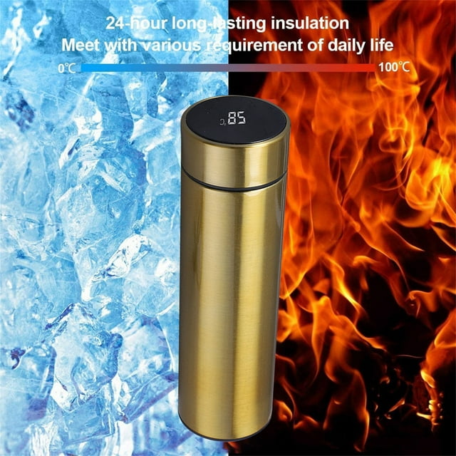 Tasse à Vide avec Affichage de la Température Intelligente, Isolation en Acier Inoxydable, Retour Tactile, Utilisation en Voyage Ou au Bureau, Qualité 304, pour les Trajets Quotidiens, Hydratation des Navetteurs, Design Portable, Usage Quotidien, Tasse en Acier Inoxydable