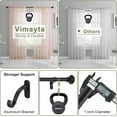 thumbnail image 2 of 72-144 Inches Curtain Rods for Window, 1 Inch Diameter Drapery Rod with Resin Finials, Ideal Adjustable Heavy Duty Single Curtains Rod for Bedroom, Living Room Decoration, Matte Black, 2 of 5