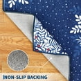 thumbnail image 6 of Christmas Rug 9x12 Snowflake Large Washable Area Rug for Hallway Non Slip Throw Rugs Low Pile Carpet for Bedroom Living Room Blue, 6 of 7