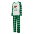 thumbnail image 3 of Elippeo Christmas Family Pajamas Matching Set Truck Print Long Sleeve Tops and Plaid Pants Loungewear Soft Sleepwear, 3 of 10