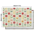thumbnail image 5 of Pioneer Flower Floral Print Pattern Summer Placemats Table Placemats Set Of 6-Linen Kitchen Washable Placemats Table Mats 12x18 Inch Non-Slip Heat Resistant, 5 of 5