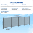 thumbnail image 2 of 4x12 FT Pool Safety Fence for Inground Pools, Teslin PVC Mesh with Stainless Steel Legs, DIY Easy Install Child Pet Protection, Black, 2 of 3