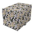 thumbnail image 1 of Floral Dog Crate Cover, Cartoon Style Detailed Flowers on a Dark Background, Easy to Use Pet Kennel Cover Small Dogs Puppies Kittens, 7 Sizes, Multicolor, by Ambesonne, 1 of 6