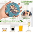 thumbnail image 3 of Dogs Astronauts 6 Pcs Drink Coasters with Holder Absorbent Coasters Woven Coasters for Drinks Table Desk Protection Home Decor, 3 of 7