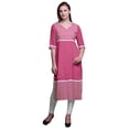 thumbnail image 1 of Bimba Robes Tuniques Droites pour Femmes Kurti Imprimé Tenue d'Été Kurta, 1 of 5