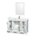 thumbnail image 2 of Wyndham Collection Sheffield 48" Solid Wood Single Bathroom Vanity in White, 2 of 3