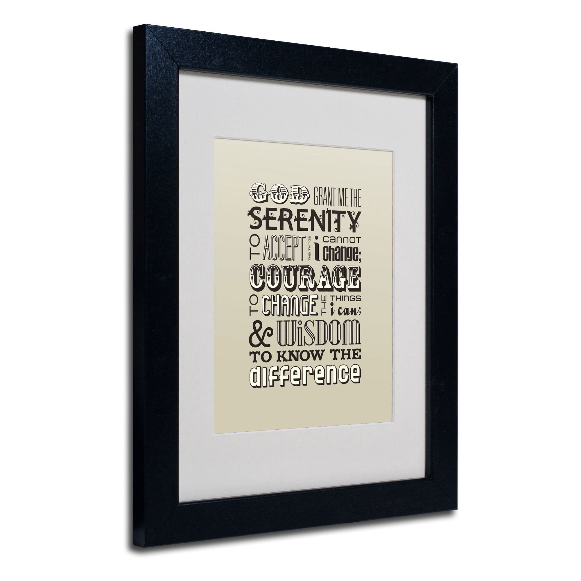 "Serenity Prayer II" Canvas Art by Megan Romo, Black Frame