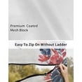 thumbnail image 6 of 4th of July RV Awning Sun Shade Screen 9'X7' Patriotic Gnome Mesh Sunscreen American Flag Poppy Flower Awning Shade Screen with Zipper UV Blocker Completed Kits for RV Motorhome Camper, 6 of 7