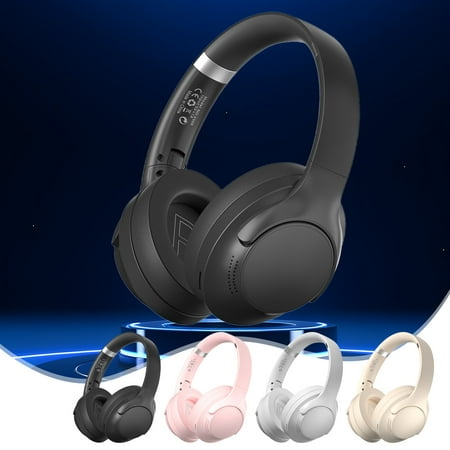 RFUGUG Wireless Over-Ear Headphones with Bluetooth 5.3 - High-Definition Noise Cancelling for Crystal Clear Calls Foldable & Adjustable Design Ensuring Comfortable All-Day Wear