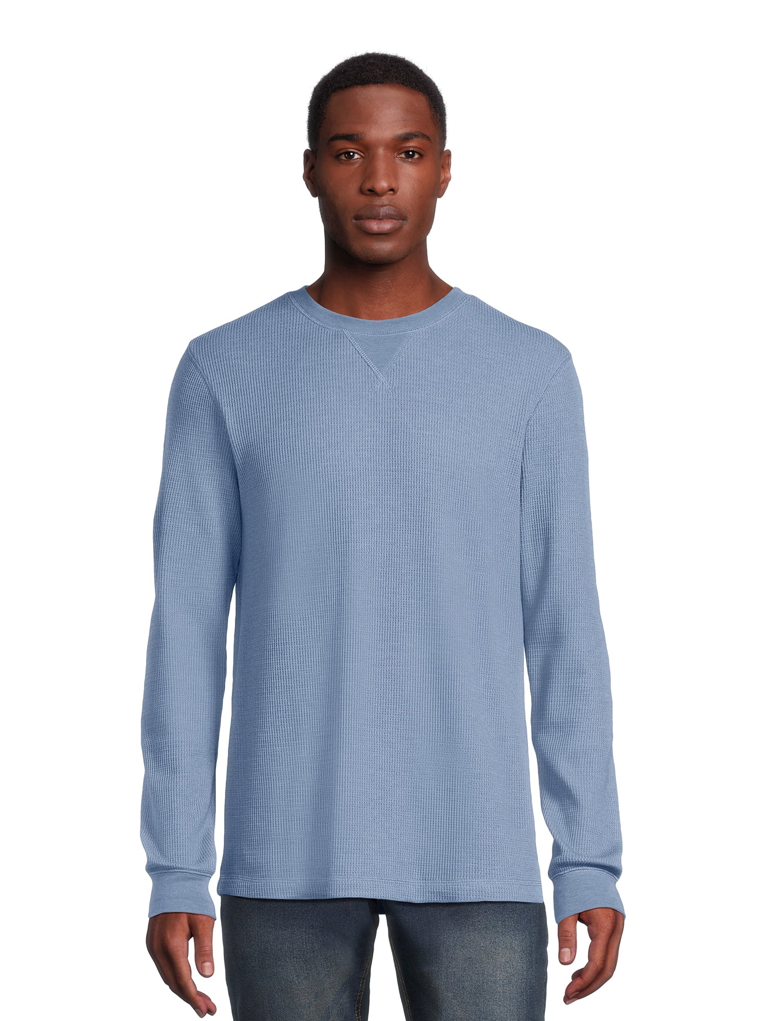Men's Thermal Crewneck Tee with Long Sleeves