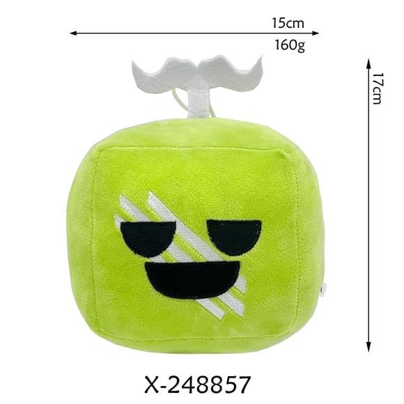 Blox Fruits Rubber Fruit Plush Toy, 6.69 Inches Tall, Devil Fruit Stuffed Doll, Soft Collectible Plushie for Fans and Kids