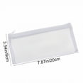thumbnail image 3 of Hyknon Transparent Mesh Pencil Cases, Rainbow Striped Large Capacity Stationery Bag with Zipper, Simple Pencil Case Pouch, Multi-Functional Stationery Pouch for Makeup Office Travel Daily, White, 3 of 6
