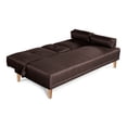 thumbnail image 4 of Sofá Cama De Lino Chocolate Modelo Coffey Makora Con Portavasos, 4 of 9
