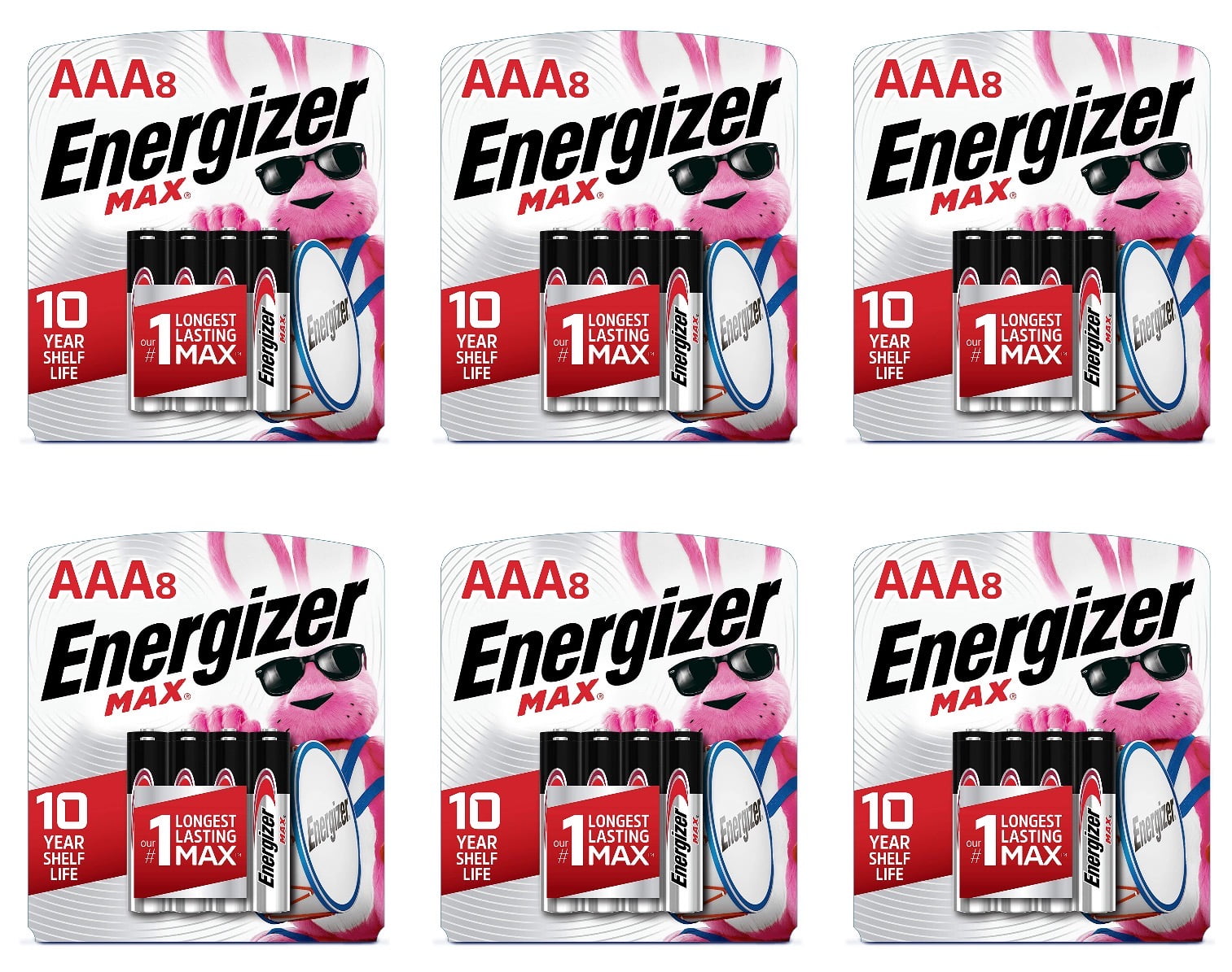 Energizer AAA Batteries (48 Count), Triple A Max Alkaline Battery 6