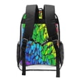 thumbnail image 2 of Kdxio Rainbow Butterflies Clear Backpack, Transparent Bookbag for School for Women Men, Capacity Clear Bag for College, Travel, 2 of 7