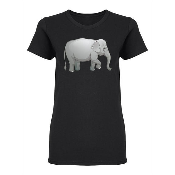 Elephant Icon Shaped T-Shirt Women -Image by Shutterstock, Female Small