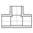 thumbnail image 2 of Lesso America 801-002 (100 Pack), Plumbing, PVC Pipe Fitting, Tee , SCH80, 1/4", 2 of 2