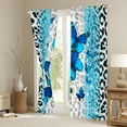 thumbnail image 3 of jejeloiu Leopard Pattern Blackout Curtains Set of 2 (52x84 Each),Dreamy Blue Butterfly Window Curtains,Chic Sequin Print Curtains and Drapes For Girl Kids,Microfiber Bedroom Decor, 3 of 6
