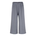 thumbnail image 7 of BILIKEYU 2025 Womens Pants Loose High Waisted Wide Leg 3/4 Pants Casual Trousers with Pockets, Business Casual Pants for Women, Womens Dress Pants, Womens Office Attire, 7 of 7