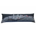 thumbnail image 2 of 45" Black Chicago Nighttime Skyline Lumbar Decorative Pillow, 2 of 3