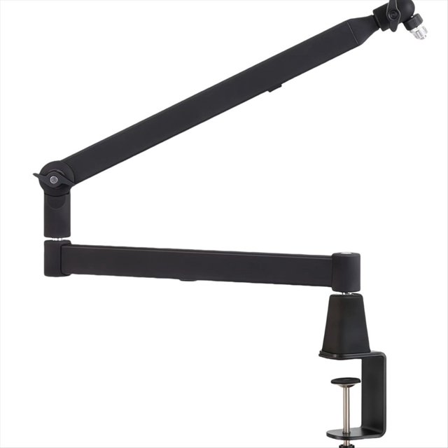 Brazo de Micrófono de Posición Baja, Soporte de Micrófono Giratorio de 360°, Soporte de Micrófono con Adaptadores de 3/8 Pulgada y 5/8 Pulgada, Brazo de Micrófono