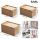 thumbnail image 1 of Organizador Sujetadores Caja Almacenamiento Plegable para Pantalones Vaqueros Doméstico Tela (caqui M), 1 of 7