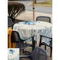 thumbnail image 5 of Outdoor Tablecloths with Umbrella Hole & Zipper, Blue Octopus Coastal 54x54 Inch Square Tablecloths, Coral Summer Beach Nautical Ocean Beige Waterproof Table Cloth, Patio/Pool/Picnic Table Covers, 5 of 8
