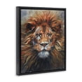 thumbnail image 3 of Stupell Industries Face Of A Lion Black Framed Floater Canvas Wall Art design by David Stribbling, 21 x 17, 3 of 9