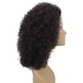 thumbnail image 5 of LUXLUXE Zenobia Curly Kinky 18 in Long Half Wig Mix Human Hair and Synthetic Fibers Dark Brown Color, 5 of 9