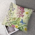 thumbnail image 7 of nygtbtfer Spring Floral Throw Pillow  Set of 2Garden Flower Butterfly Decorative Pillows Case Polyester Linen Cushion Covers for Couch Sofa Garden Patio Decor 20x20in, 7 of 7