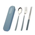 thumbnail image 2 of Dinnerware Sets Stainless Steel Flatware Reusable Students Use Simple Design Travel Accessories For Picnic Family Gatherings, 2 of 10