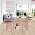 thumbnail image 7 of YRLLENSDAN 8 Panels 30”H Metal Dog Playpen, Portable Dog Fence for Yard and RV Camping, Foldable Pet Playpen for Indoor and Outdoor, Pink, 7 of 7