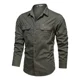 thumbnail image 1 of A Camisa Cargo Militar Con Botones De Manga Larga For Hombre, 1 of 8