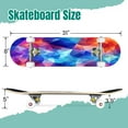thumbnail image 2 of 31'' Complete Skateboard 7 Layer Canadian Maple Double Kick Deck Skateboards colorful triangular geometric shapes triangle Skate Board for Beginner Adult Gifts, 2 of 5