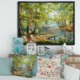 thumbnail image 2 of Designart 'Meandering River With Autumn Forest' Lake House Framed Canvas Wall Art Print, 2 of 5