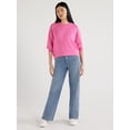 thumbnail image 5 of Scoop Women's and Women's Plus Ultimate Scubaknit Cropped Sweatshirt with Drop Sleeves, Size XS-4X, 5 of 5